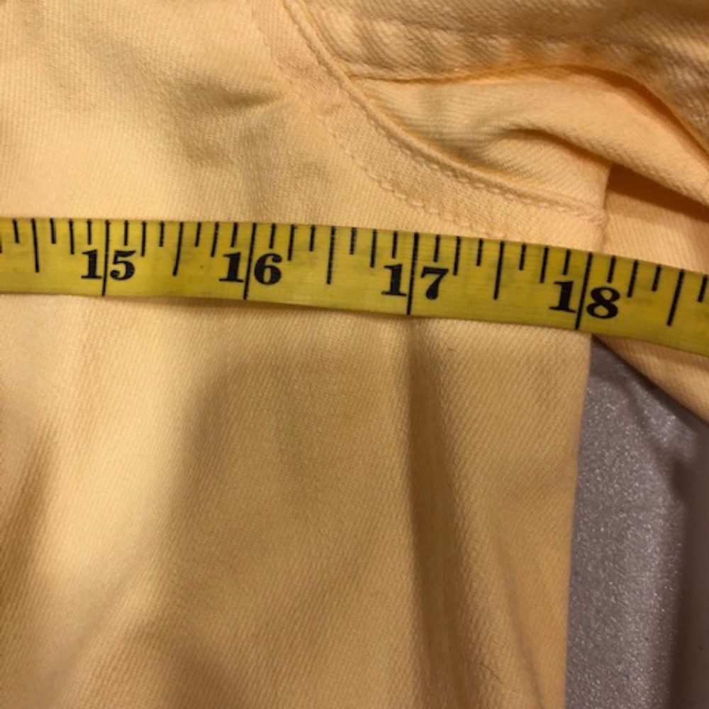 Talbots trucker denim jacket yellow sz m - Picture 5 of 8